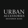 Black background with 'Urban Accessories Designer Bags' text