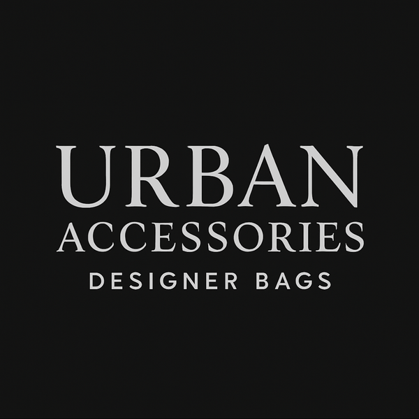 Black background with 'Urban Accessories Designer Bags' text
