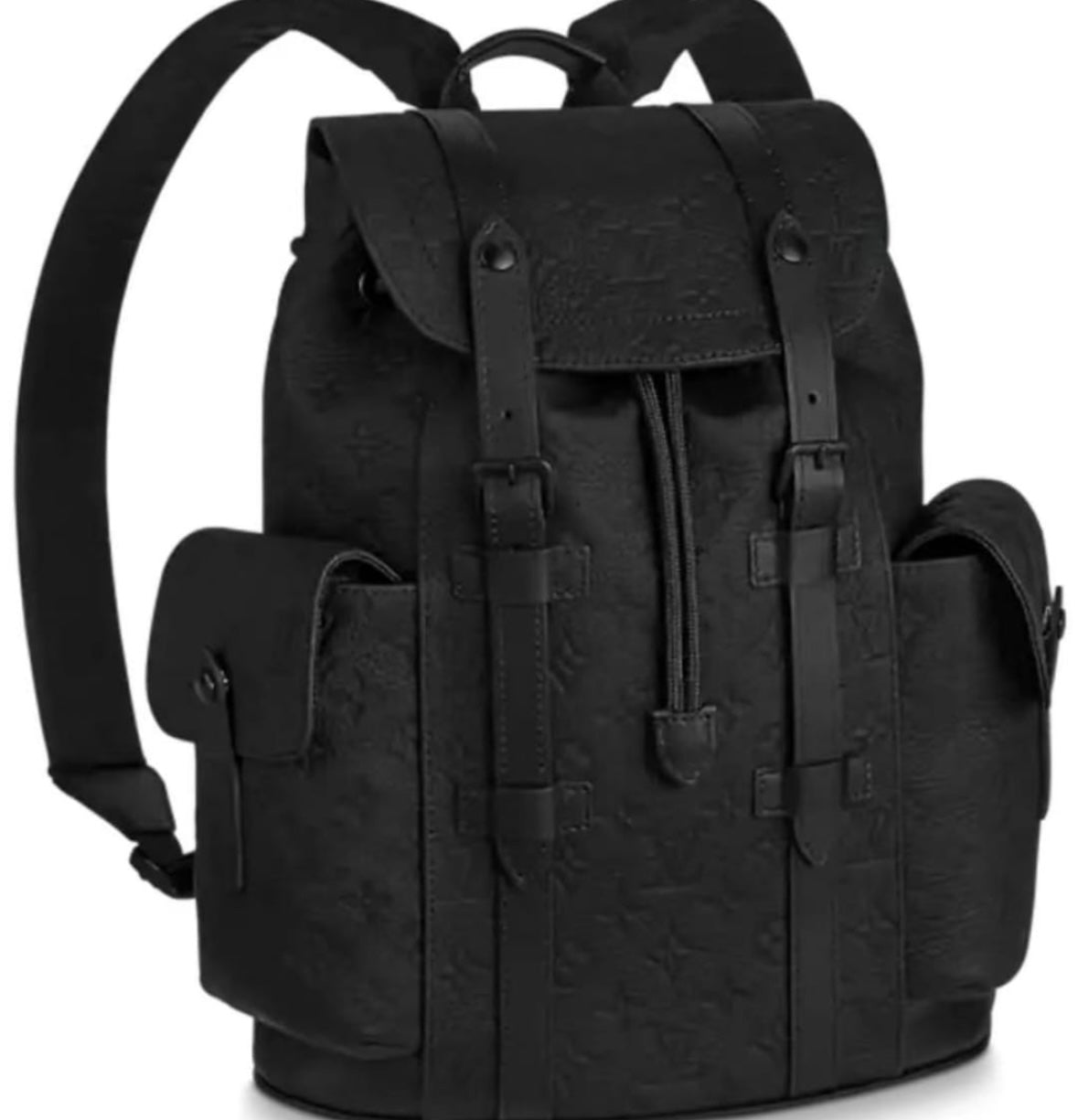 black monogram book bag