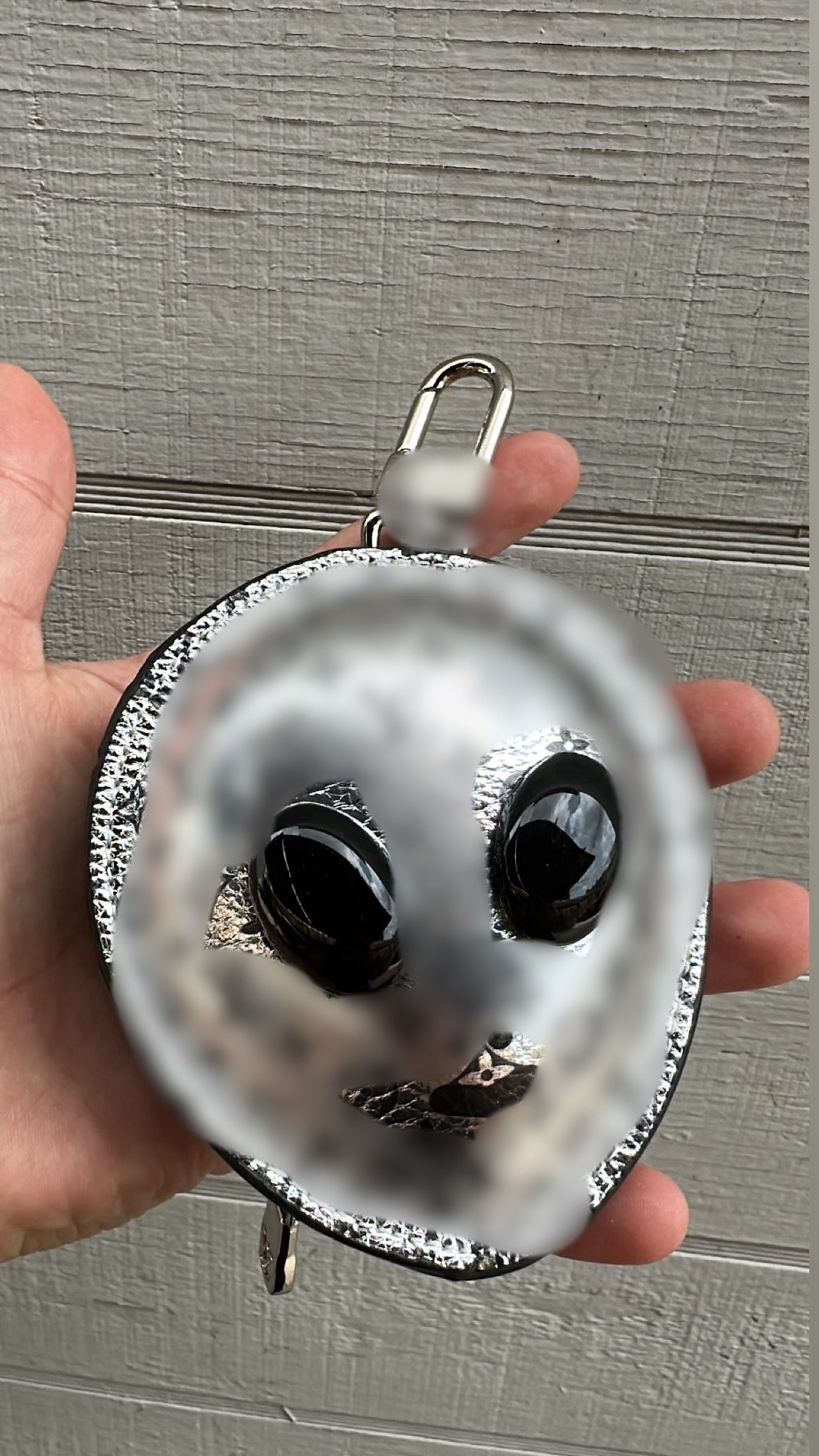 Silver Alien Bag charm